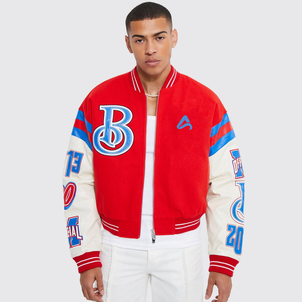 Patched Varsity Jacket