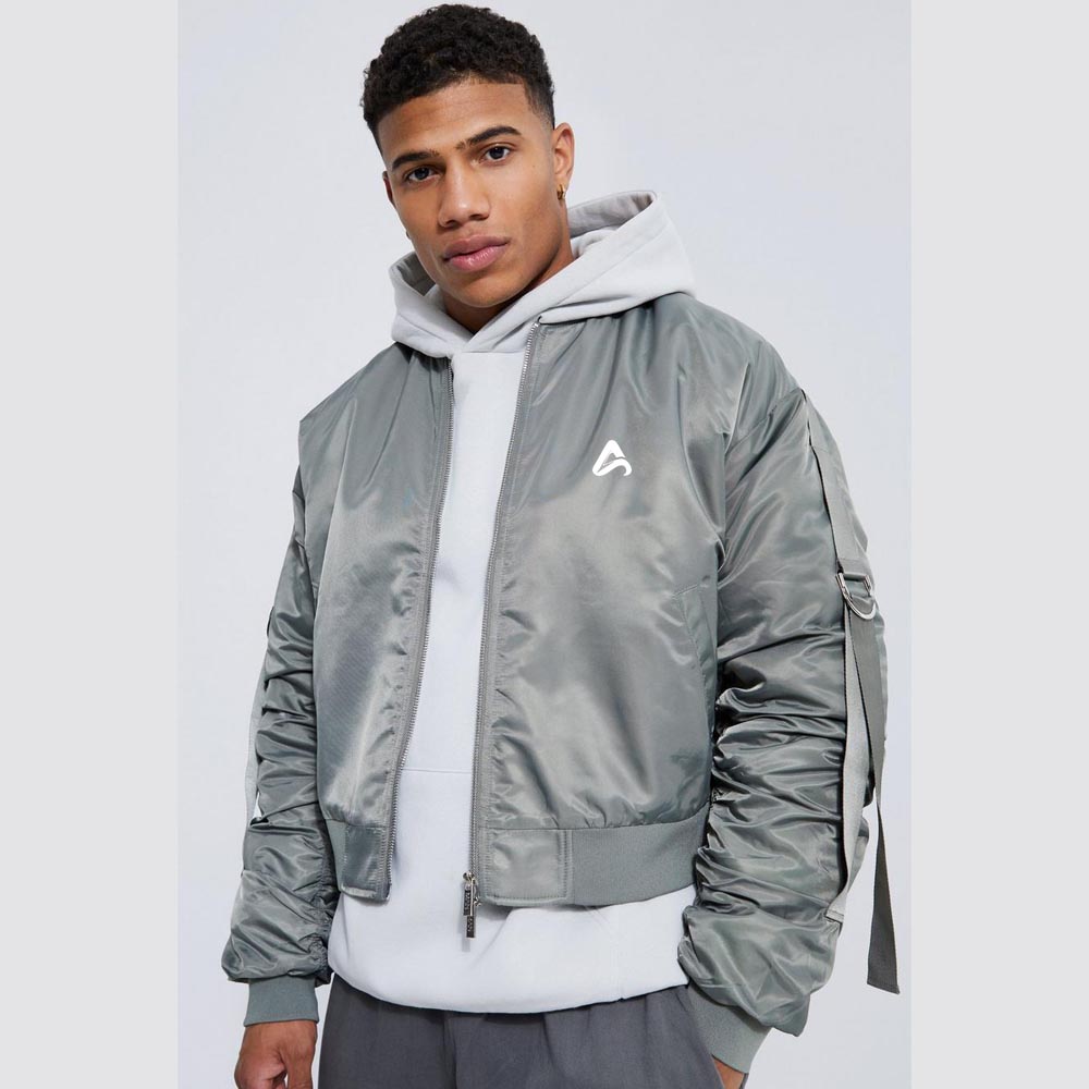 Quilted Puffer Bomber Jacket