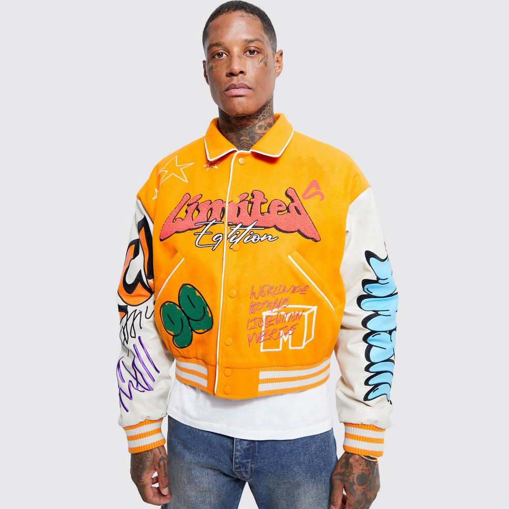Embroidered Varsity Jacket
