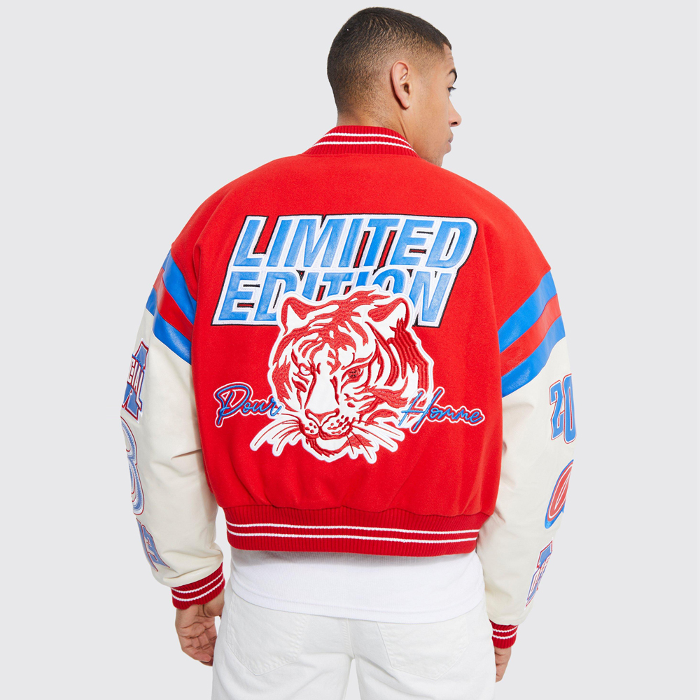 Patched Varsity Jacket