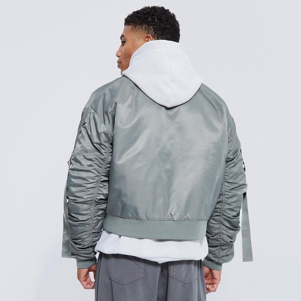 Quilted Puffer Bomber Jacket